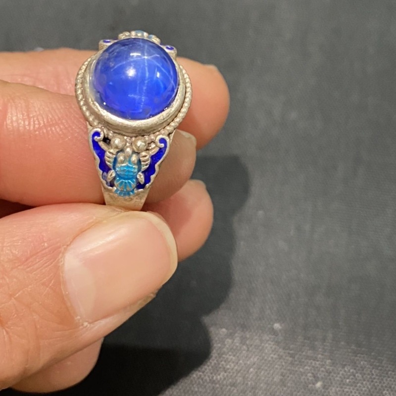 Fashion Ethnic Wear For Men - Bague ouverte ethnique cloisonnée, design exquis