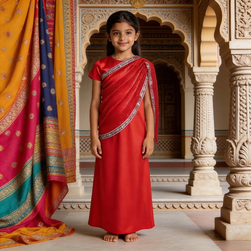 Ethnic Wear - Robe traditionnelle indienne pour filles, robe
