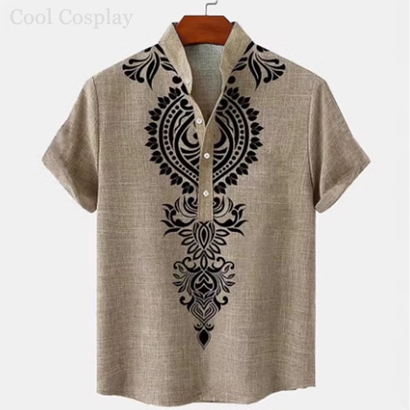 Chemise Henley rétro pour homm - Ethnic Fashion Men avis et prix