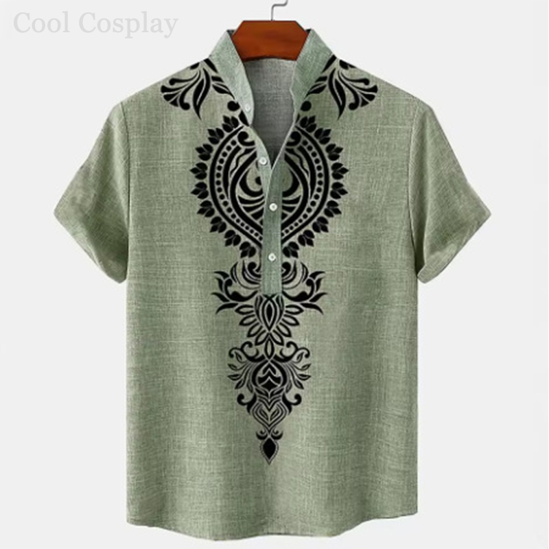 Chemise Henley rétro pour homm - Ethnic Fashion Men avis et prix