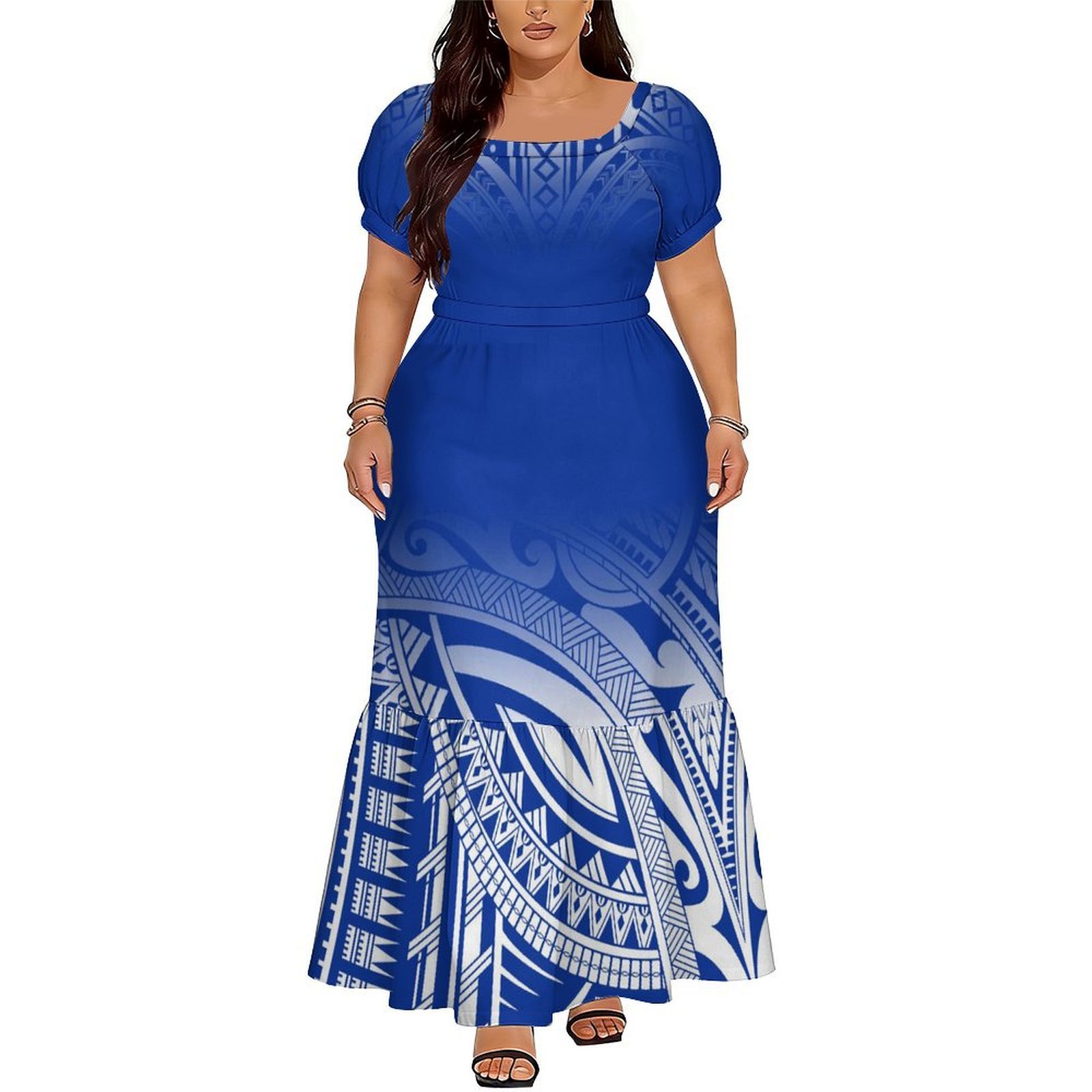 Robe longue élégante à col en  - Ethnic Wear avis et prix