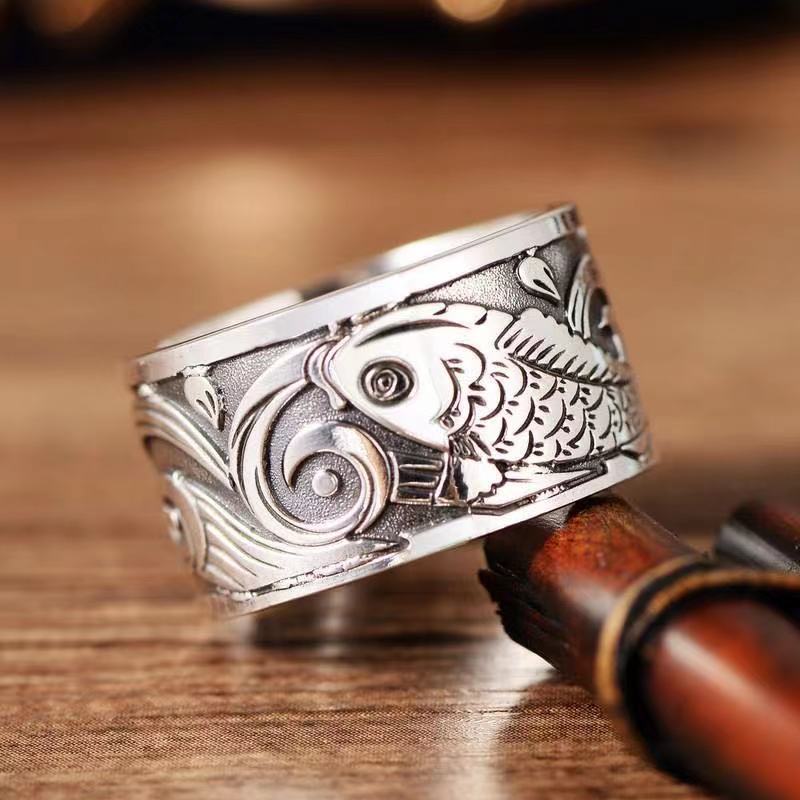 Bague d'ouverture à motif de p - Fashion Ethnic Wear For Men avis et prix