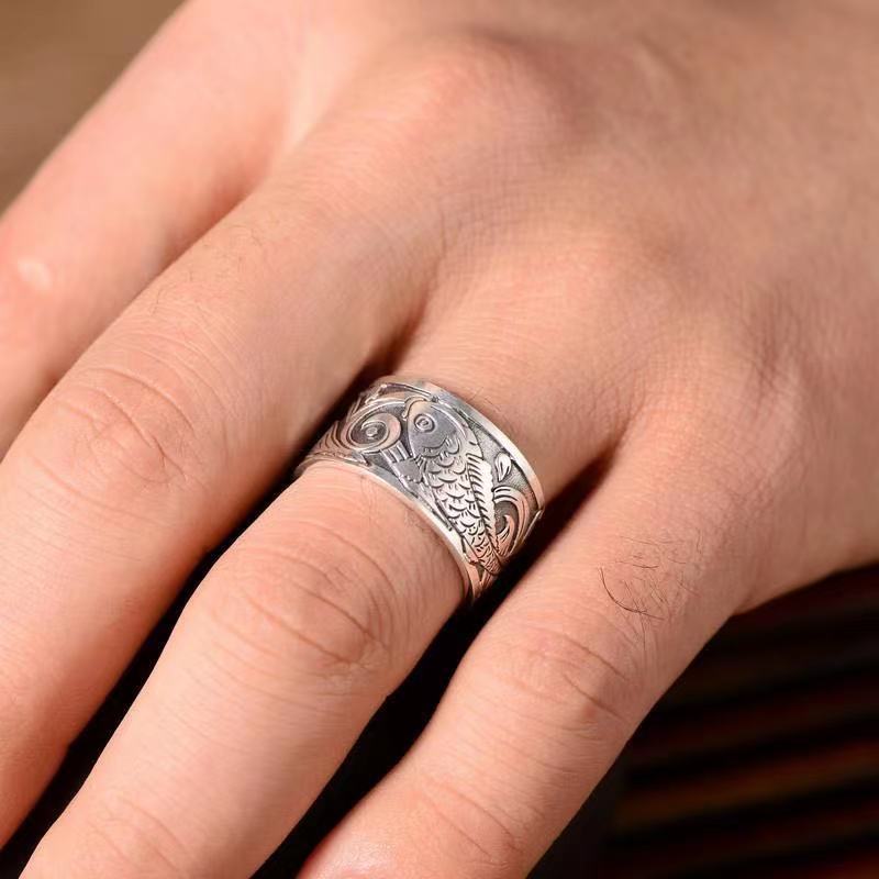 Bague d'ouverture à motif de p - Fashion Ethnic Wear For Men avis et prix