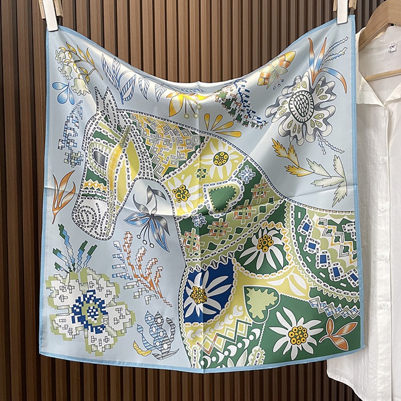 Foulard carré vert bohème moti - Ethnic Fashion Accessories avis et prix