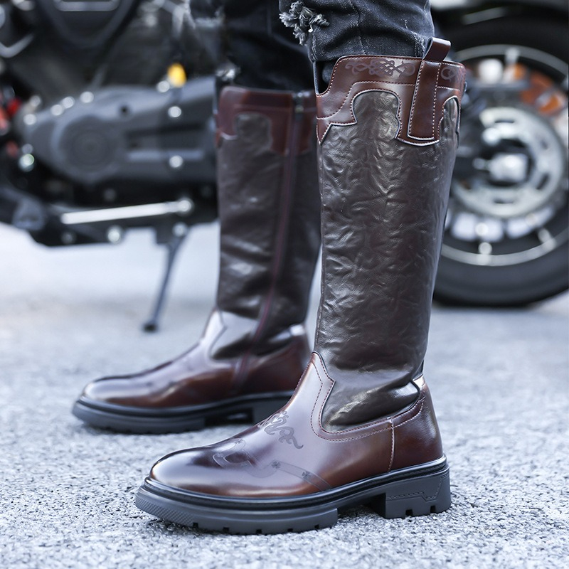 Bottes mi-mollet pour hommes b - Ethnic Fashion Men avis et prix