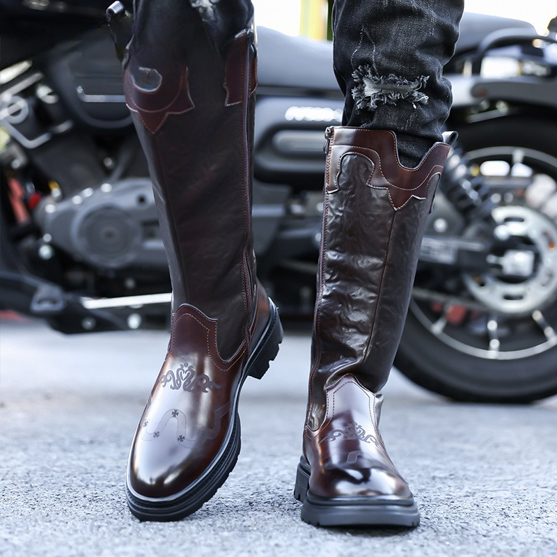 Bottes mi-mollet pour hommes b - Ethnic Fashion Men avis et prix