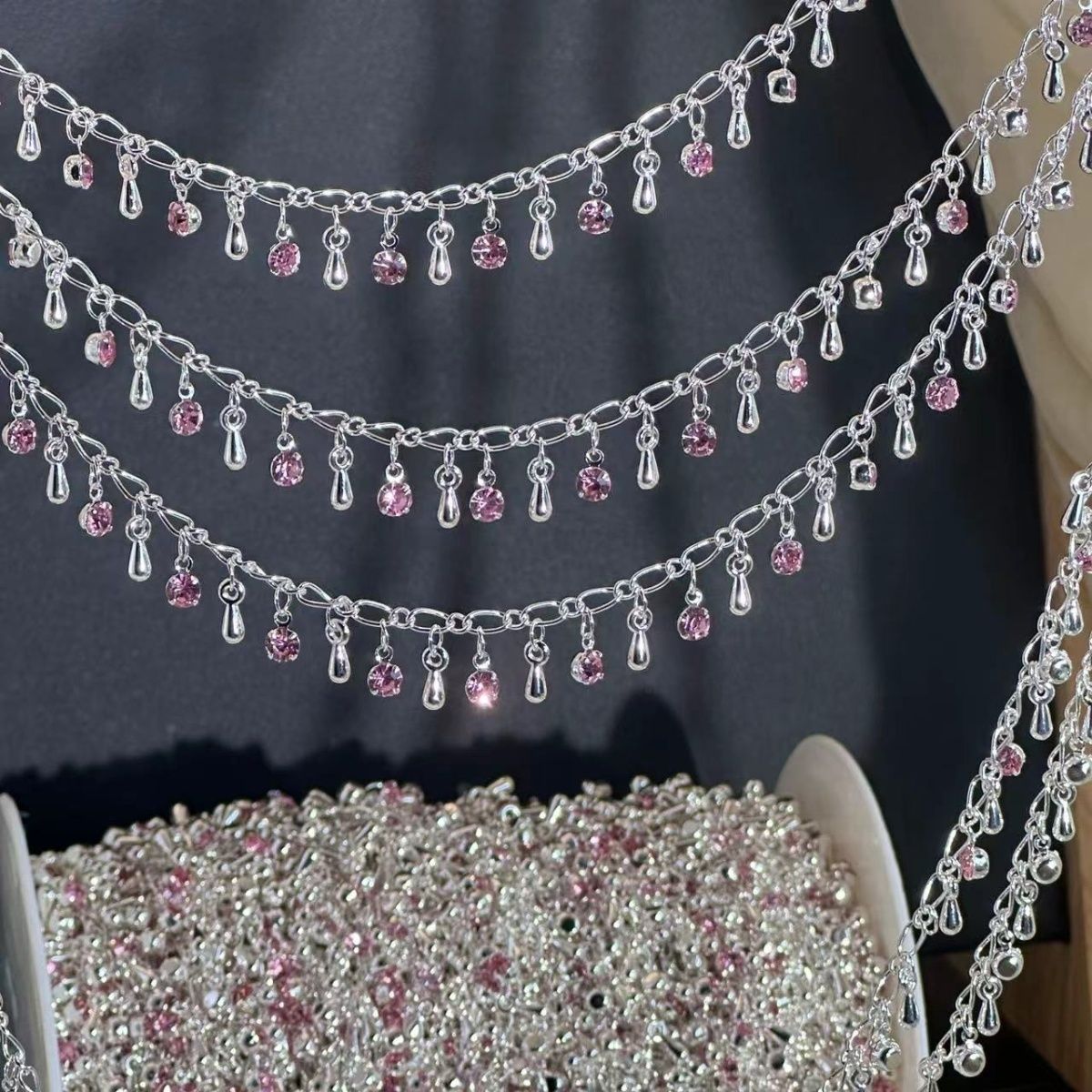 Chaîne en forme de larme en st - Ethnic Fashion Accessories avis et prix